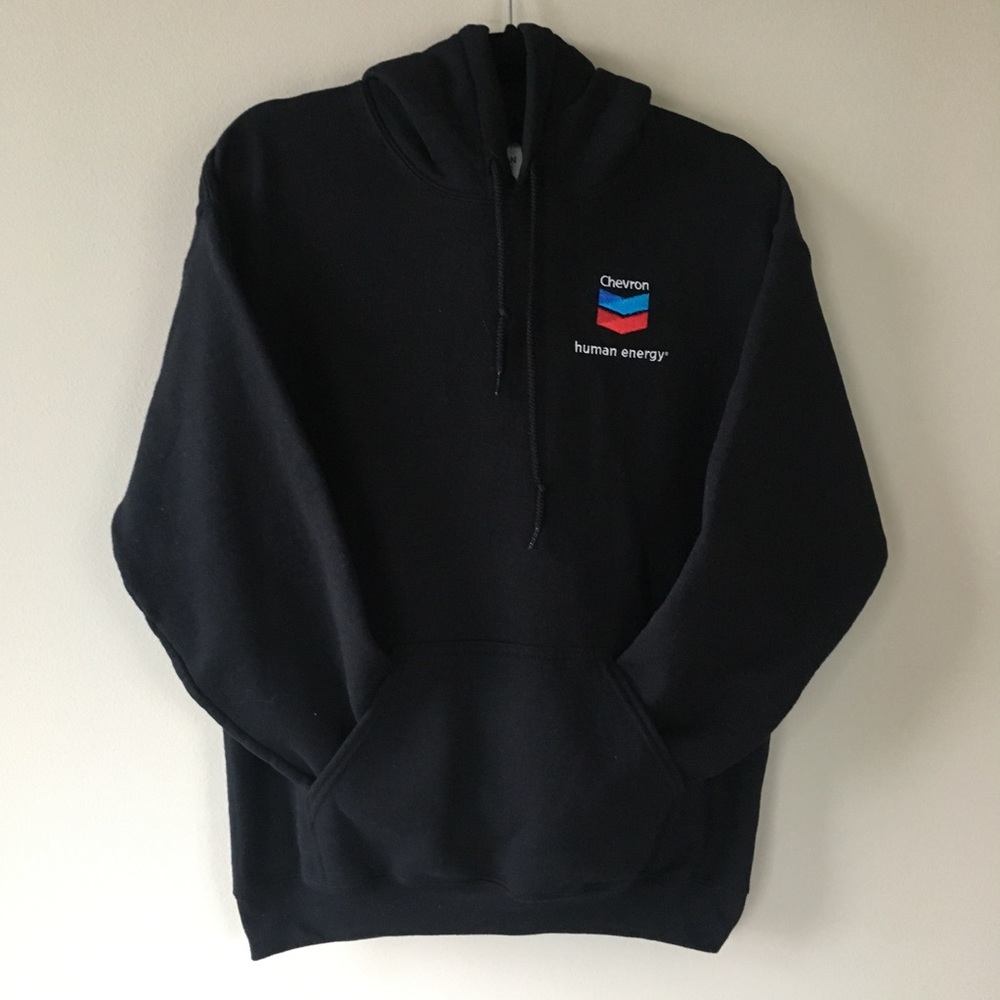 *Rare* Vintage Chevron Black Hoodie Human Energy M